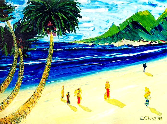 PRAIA DE JATIÚCA - Spatulated oil on canvas