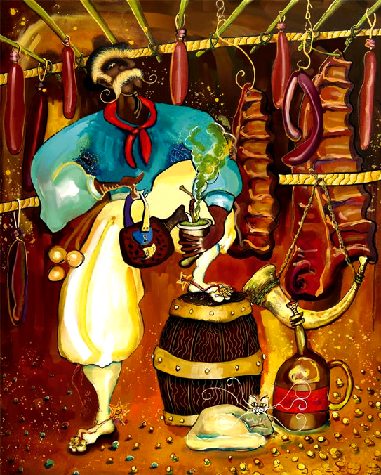 VELHO GERVÁSIO CHARQUEADOR - Acrylic on canvas